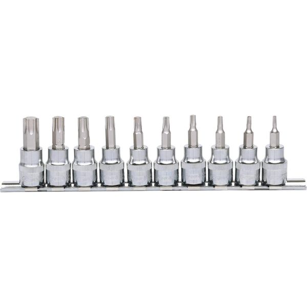 Ks Tools 918.3939 - Set Di Chiavi A Bussola - 3/8" - 10 Teste - Acciaio Al Cromo Vanadio - Din 3120 - Iso 1174 - 410 G"-image