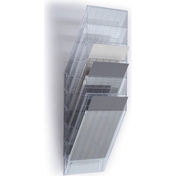 Durable Espositore Da Parete Flexiboxx 6 A4 Verticale, 6 Pezzi, Trasparente, 1709760400-image