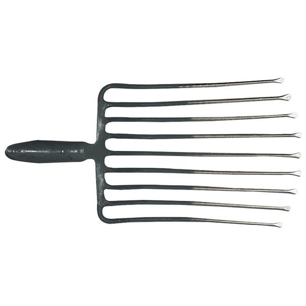 Forca Da Pietra 9, Denti-L.330Mm Con Presa A Molla, Manico In Acciaio, Laccato Rosso-Argento.Krumpholz-image
