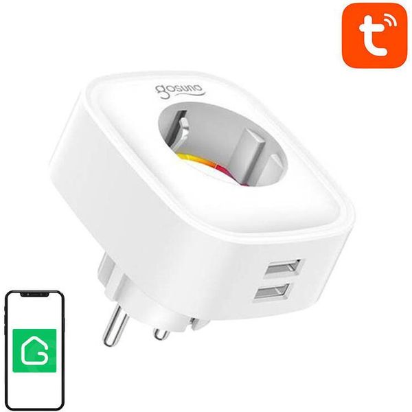 Gosund Sp112 2Xusb, 16A, Presa Wifi Intelligente Tuya-image
