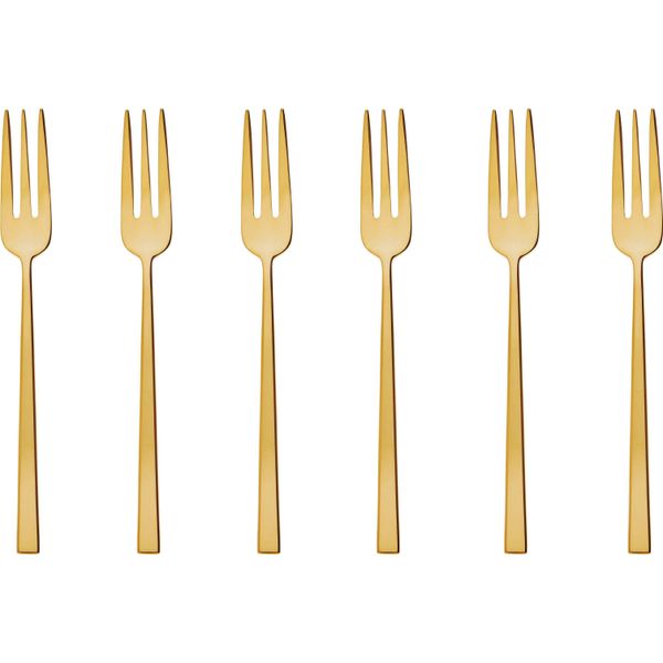 Sambonet Set Mit 6 Kuchengabeln Rock Edelstahl Pvd Gold 1 Stck. 11428-image