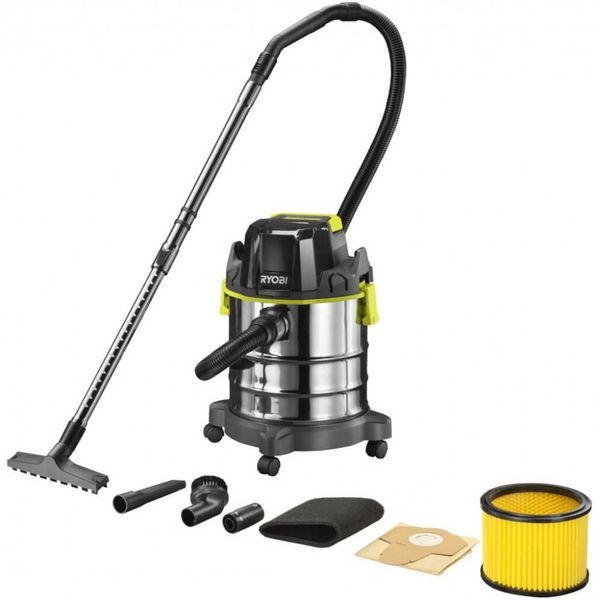 Ryobi R18WDV-0 Aspirapolvere A Liquido Solido 18V One+ Con Batteria Da 18 Litri (Solo Custodia)-image
