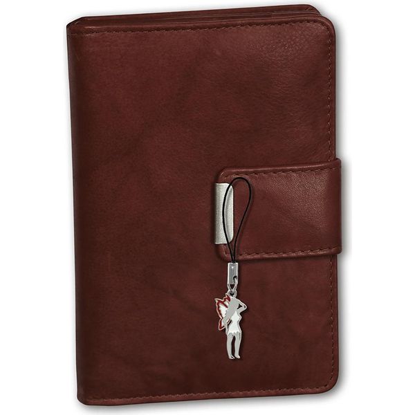 Money Maker Rfid Blocker Portafoglio Da Donna In Vera Pelle Marrone 9X3X13Cm D2OPJ701N-image