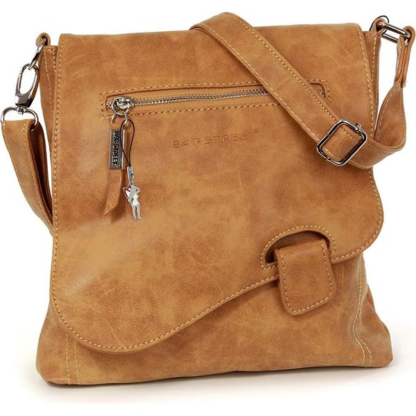 Borsa Street In Ecopelle Borsa Da Donna Cognac 26X26X10 - Incluso Ciondolo A Forma Di Fata D2OTJ128C-image