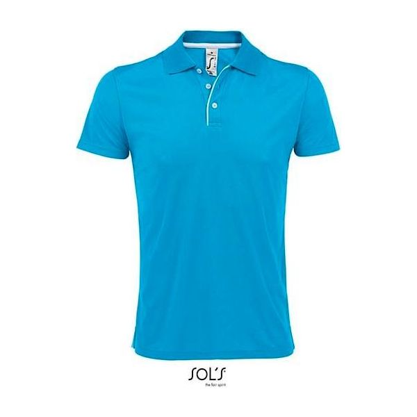 Sols 01180 | Polo Sportiva Uomo Performer - Colore: Aqua - Taglia: Xxl-image