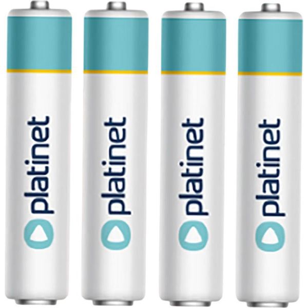 Platinet, Confezione Di 4 Batterie Alcaline Aaa 1200Mah LR03 1,5V,-image