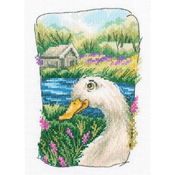Rto Set Punto Croce "Il Vecchio Giardino Della Nonna"", Schema Di Conteggio, 12X17,5Cm C341"-image