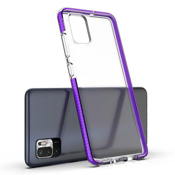 Custodia Gel Spring Case Con Cornice Colorata Per Xiaomi Redmi Note 10 5G / Poco M3 Pro Nero-image