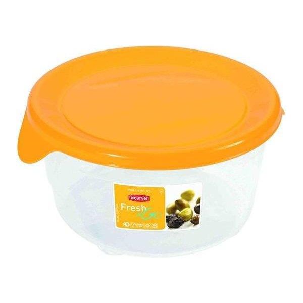 Curver "Fresh&Go"" Contenitore Rotondo Per Alimenti 0,5L /Giallo/ Trasparente"-image