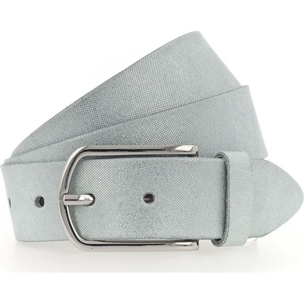 Vanzetti Pelle Cintura Glitter Radiance 35Mm Metallic Belt W80 Pastel Blue / Silver Metallic Celeste-image
