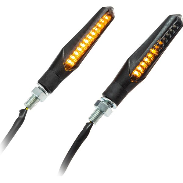 Set Di Indicatori Led Universali Per Moto Runner Colorati In Sequenza M8 Omologati E-image