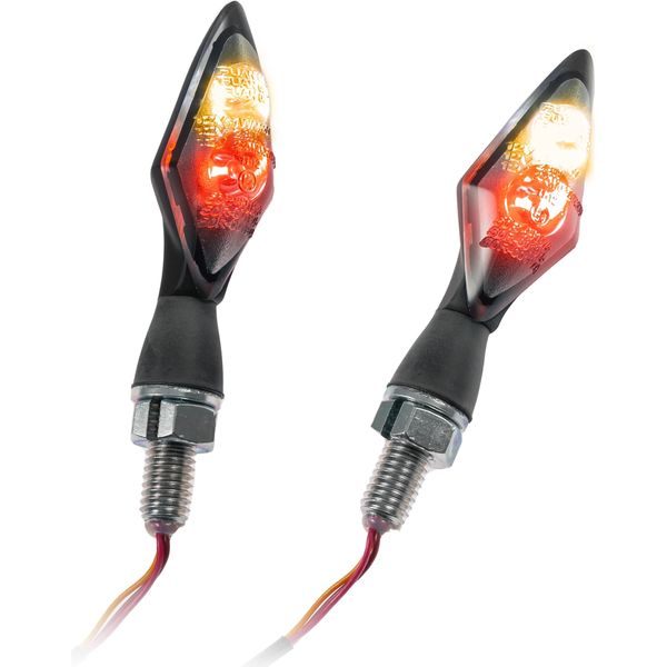 Indicatore Di Direzione Universale Per Moto Led Spark Con Luce Posteriore E Luce Del Freno Colorata M8 Omologato E-image