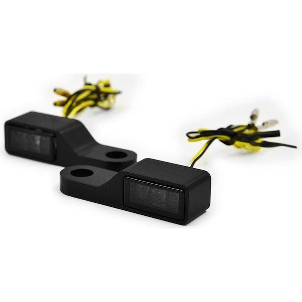 Indicatore Led Colorato Con Alloggiamento In Alluminio Per Raccordi Al Manubrio Nero Tipo3-image