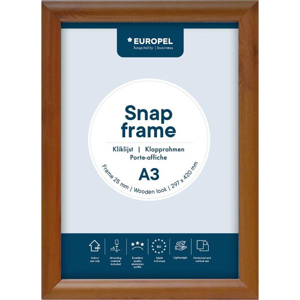 Europel 355086 Europel Cornice Per Poster Premium, Din A3, 25 Mm, Effetto Legno-image