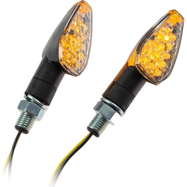 Indicatori A Led Peak 22Mm Nero Chiaro Omologato E Coppia M10-image