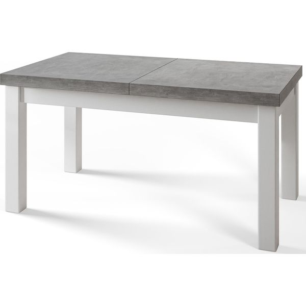 Tavolo Da Pranzo 160 Cm / 210 Cm, Tavolo Allungabile, Tavolo Da Cucina, Tavolo Da Pranzo, Tavolo Da Soggiorno, Tavolo Da Camera, Tavolo Moderno, Tavolo A Soppalco, Gambe Bianche, Classico, 160X90, Helles Atelier-image