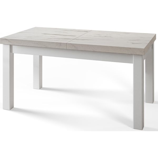 Tavolo Da Pranzo 200 Cm / 300 Cm, Tavolo Allungabile, Tavolo Da Cucina, Tavolo Da Pranzo, Tavolo Da Soggiorno, Tavolo Da Camera, Tavolo Moderno, Tavolo Loft, Gambe Bianche, Classico, 200X100, Marmo-image