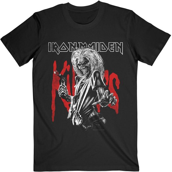 Iron Maiden - Maglietta "Killers Eddie Large Graphic Distress"" Per Uomo/Donna Unisex RO694 (S) (Nero)"-image