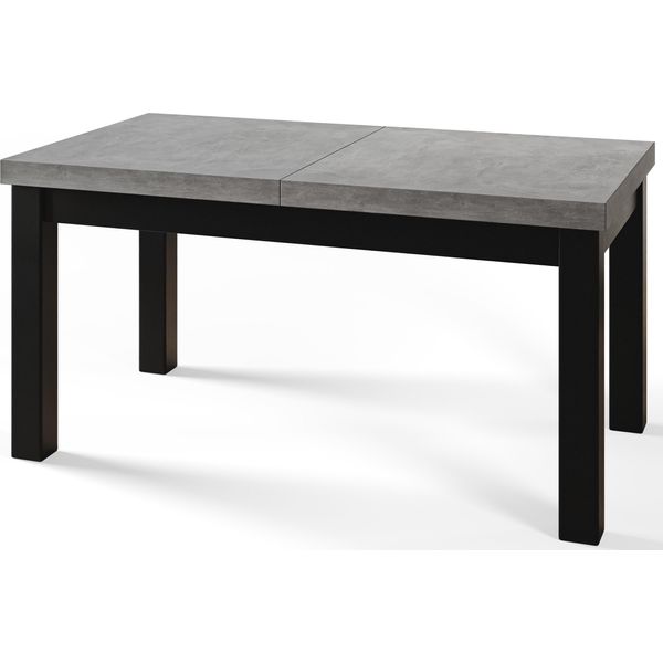 Tavolo Da Pranzo 120 Cm / 160 Cm, Tavolo Allungabile, Tavolo Da Cucina, Tavolo Da Pranzo, Tavolo Da Soggiorno, Tavolo Da Camera, Tavolo Moderno, Tavolo A Soppalco, Gambe Nere, Classico, 120X80, Helles Atelier-image