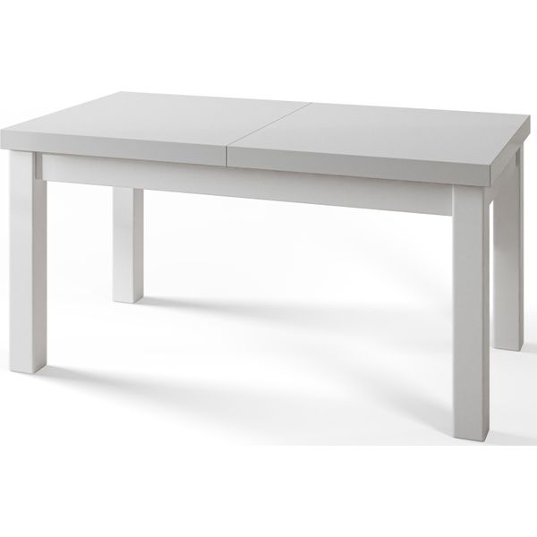 Tavolo Da Pranzo 160 Cm / 210 Cm, Tavolo Allungabile, Tavolo Da Cucina, Tavolo Da Pranzo, Tavolo Da Soggiorno, Tavolo Da Camera, Tavolo Moderno, Tavolo Da Soppalco, Gambe Bianche, Classico, 160X90, Bianco-image