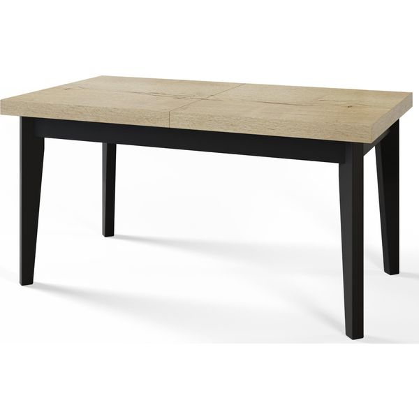 Tavolo Da Pranzo 160 Cm / 210 Cm, Tavolo Allungabile, Tavolo Da Cucina, Tavolo Da Pranzo, Tavolo Da Soggiorno, Tavolo Da Camera, Tavolo Moderno, Tavolo Da Soppalco, Gambe Nere, Scandinavo, 160X90, Halifax-image