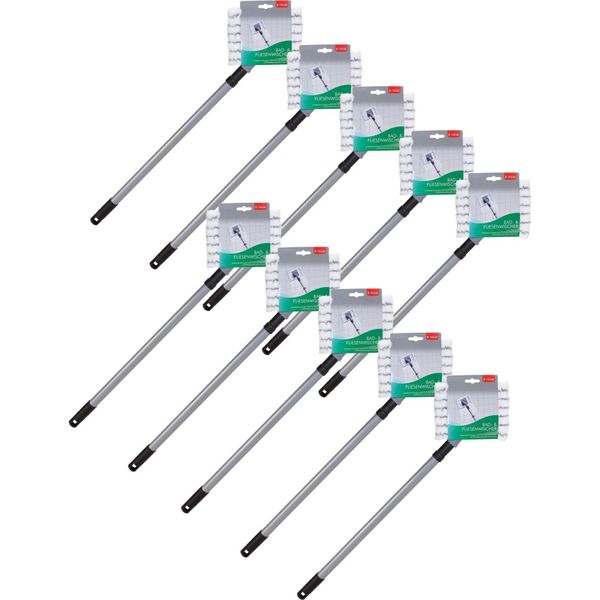 Novaliv 10X Detergente Per Piastrelle Bagno Con Manico Telescopico Incl. Copertura In Microfibra Tergicristallo Per Piastrelle Bagno Tergicristallo Per Piastrelle Bagno-image