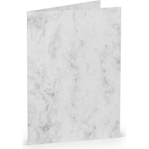 RöSsler Papier 220706514 Coloretti Doppio Cartoncino - Altezza A6, 5 Pezzi, Marmora Grigia-image