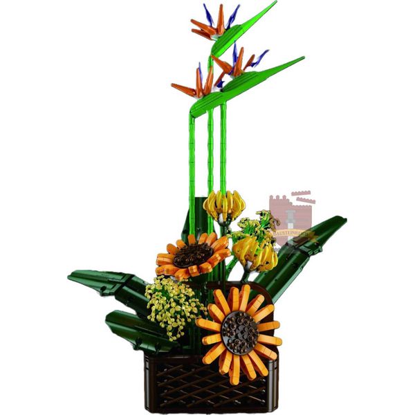 Mould King 10024 Uccello Del Paradiso Fiore Morsetto Blocchi Da Costruzione 1608Pcs Giocattolo Kit Di Costruzione-New-Ovp-image