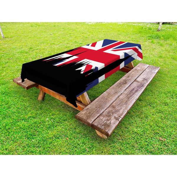 Abakuhaus Tovaglia Da Esterno Union Jack, Parlamento Del Regno Unito Westminster, Blu Reale, Nero, Rosso, 145X210 Cm-image