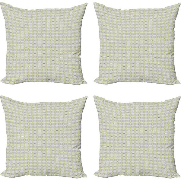 Abakuhaus Set Di Federe Etnici (4 Pezzi), Design Assialmente Simmetrico, Stampa Digitale Moderna Su Entrambi I Lati, 45 Cm X 45 Cm, Multicolore-image