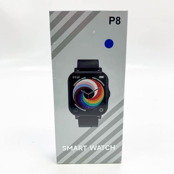 P8 Smart Watch 1,4 Pollici Pieno Touch Screen Fitness Tracker Cardiofrequenzimetro Con Design Blu-image