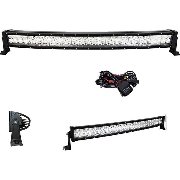 Striscia Luminosa A Led, Design Curvo, Illuminazione Per Veicoli Fuoristrada, 32 Pollici Con Cavo-image