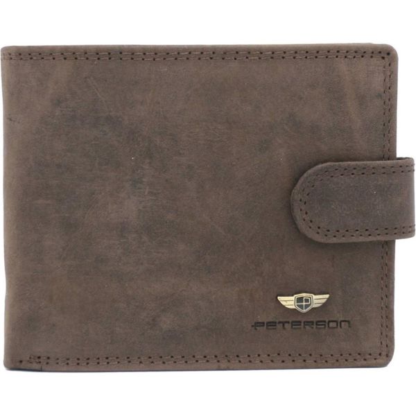 Peterson Portafoglio Da Uomo In Pelle N992L-CHM-M Marrone Taglia Unica-image
