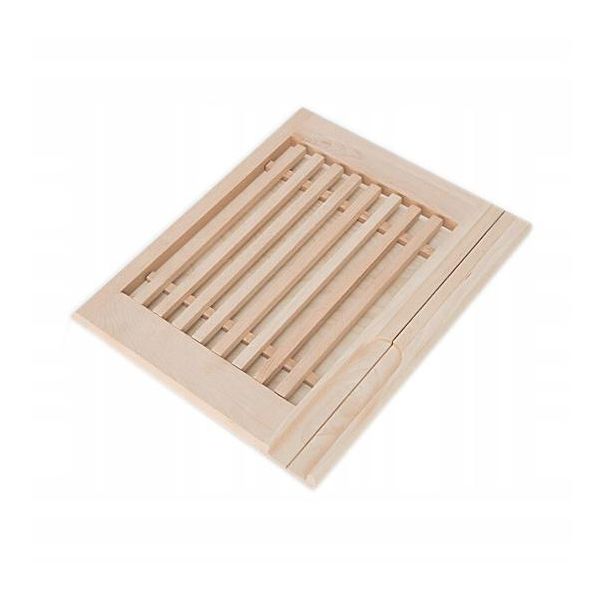 Tagliere Per Pane Con Vassoio Raccogli Briciole In Legno Di Faggio 35,5X29 Cm-image