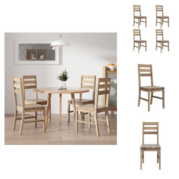 Vidaxl Sedie Da Pranzo 4 Pz. Legno Massiccio Di Acacia - Sedie Da Pranzo-image