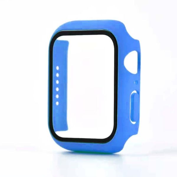 Smartphonica Custodia Con Pellicola Protettiva In Vetro Per Apple Watch 45 Mm - Blu-image
