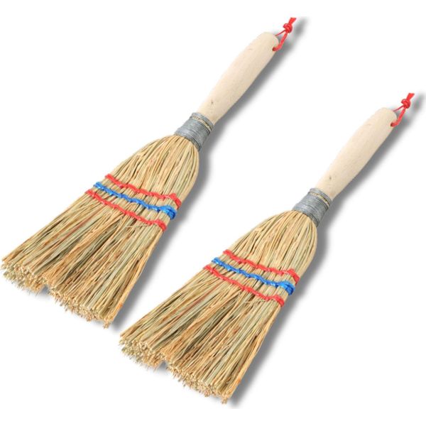 Novatool 2X Scopa Piccola Scopa A Spazzola Con Manico Corto 28Cm Scopa Di Paglia Scopa Per Bambini Scopa Da Strega Piccola Scopa Da Giardino Mini Scopa Piccola Ideale Come Scopa Per Bambini E Scopa Da Campeggio-image
