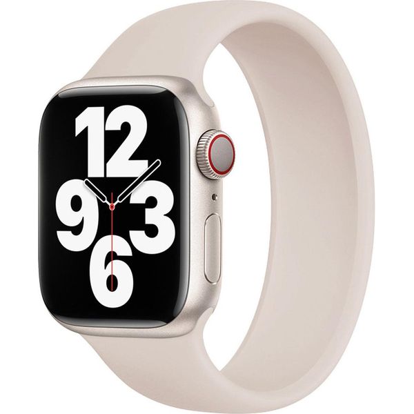 Apple Silicone Solo Loop Per Watch | 44/45/46/49 Mm - Taglia 11 - Starlight-image