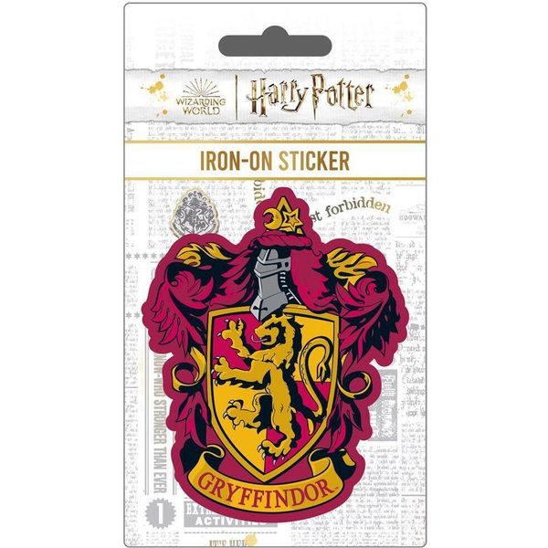 Harry Potter - Adesivo Con Ferro Da Stiro, Grifondoro PM8314 (Taglia Unica) (Rosso/Oro)-image