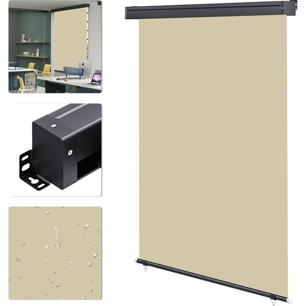 Tenda Verticale Estensibile Tenda Laterale Paravento 160X250Cm Beige-image