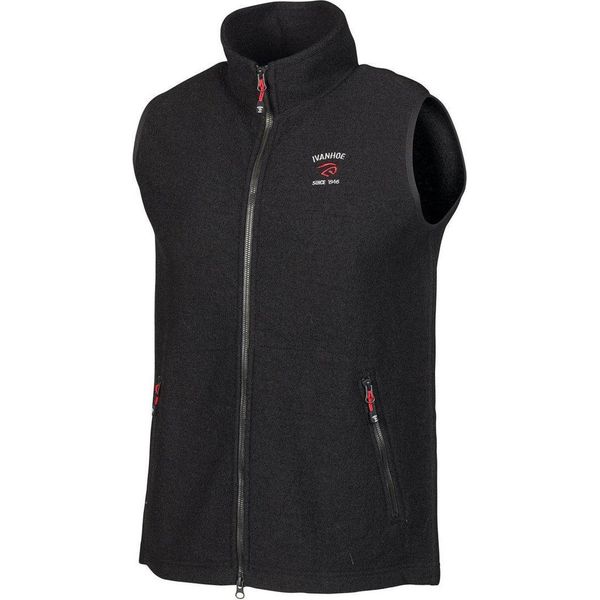 Ivanhoe Gilet Senza Maniche Elton Full Zip Nero Per Uomo In Lana-Nero-image