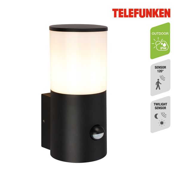 Lampada Da Parete Telefunken Led, Rilevatore Di Movimento, Protezione Dagli Spruzzi D'acqua-image