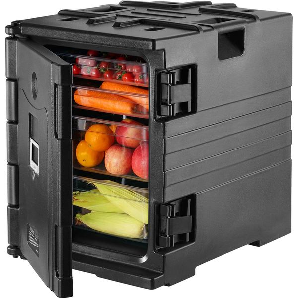Vevor Contenitore Isolato Per Alimenti, Hot Box Da 82 Qt Per Catering, Contenitore Per Alimenti In Lldpe Con Doppie Fibbie, Scaldavivande A Caricamento Frontale Con Maniglie, Caricatore Finale Impilabile Per Ristoranti, Mense Ecc. Bla-image