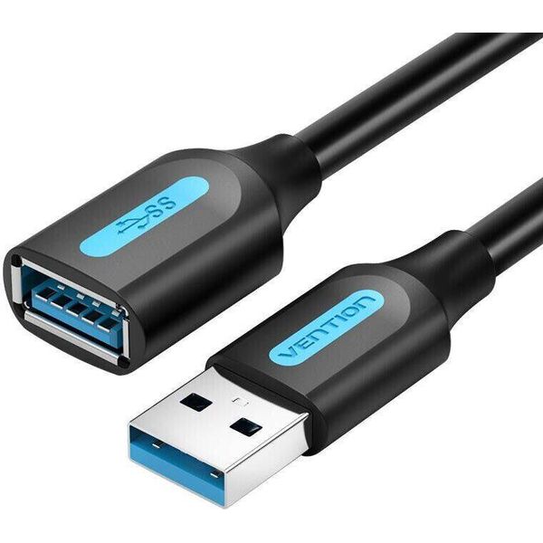 Cavo Di Prolunga Usb 3.0 Maschio-Femmina Vention Cbhbi 3M (Nero)-image