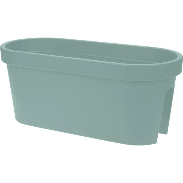 3.11 Vaso Da Balcone Ovale - Colore: Verde Menta - Dimensioni: 60X28 Cm-image