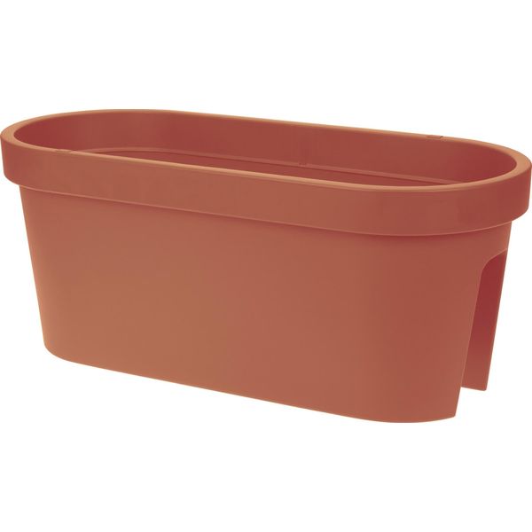 Fioriera Da Balcone Ovale 60 Cm - Terracotta - Vaso In Plastica Da Appendere - Fioriera Da Giardino Fioriera Da Appendere-image