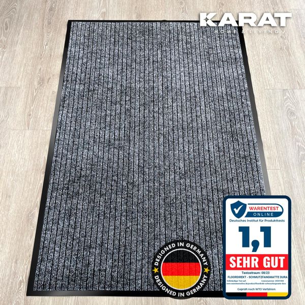 Tappeto Antisporco Zerbino Dura Con Fondo Antiscivolo Antracite 150 X 180 Cm-image