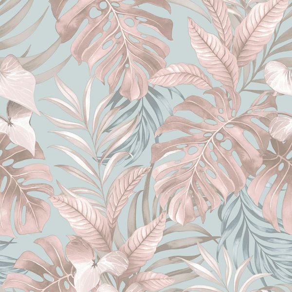 Muriva - Carta Da Parati "Teeva"", Verde Scuro AG2227 (10 M X 53 Cm) (Rosa)"-image