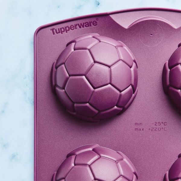 Tupperware Stampo Da Forno In Silicone Calcio Viola Teglia Per Muffin Easyplus Palline-image