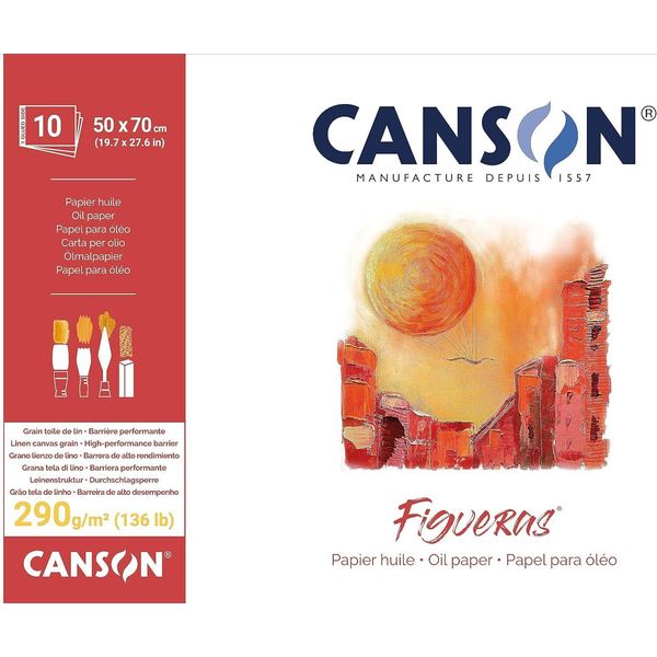 Canson C31085P007 Canson Blocco Carta Da Disegno "Figueras"", 500 X 700 Mm, 290 G/M²"-image